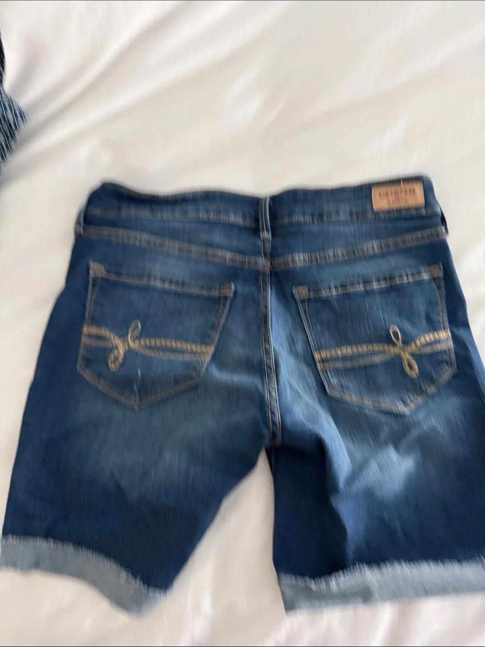 Denizen from Levi's Dark Blue Distressed Boy Shorts